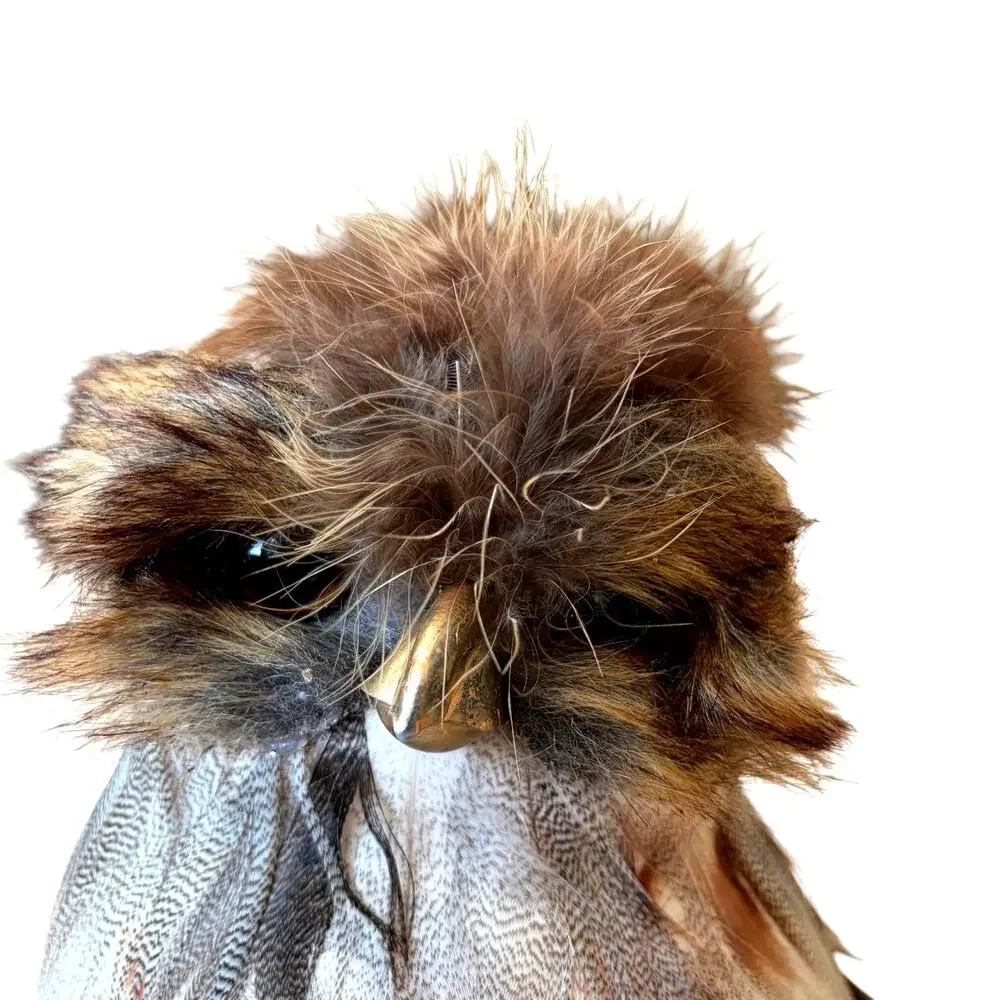 Set of 2 Feathered Owl Figurines 9.5in Chic Fall Decor by Mrs. Alice NEW